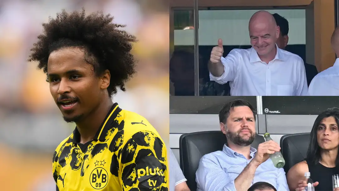 Karim Adeyemi not impressed by Gianni Infantino and JD Vance visit as Borussia Dortmund star admits he 'doesn't know' who FIFA president and US vice-president are